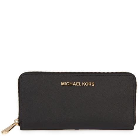 black and gold michael kors wallet|Michael Kors black wallet women's.